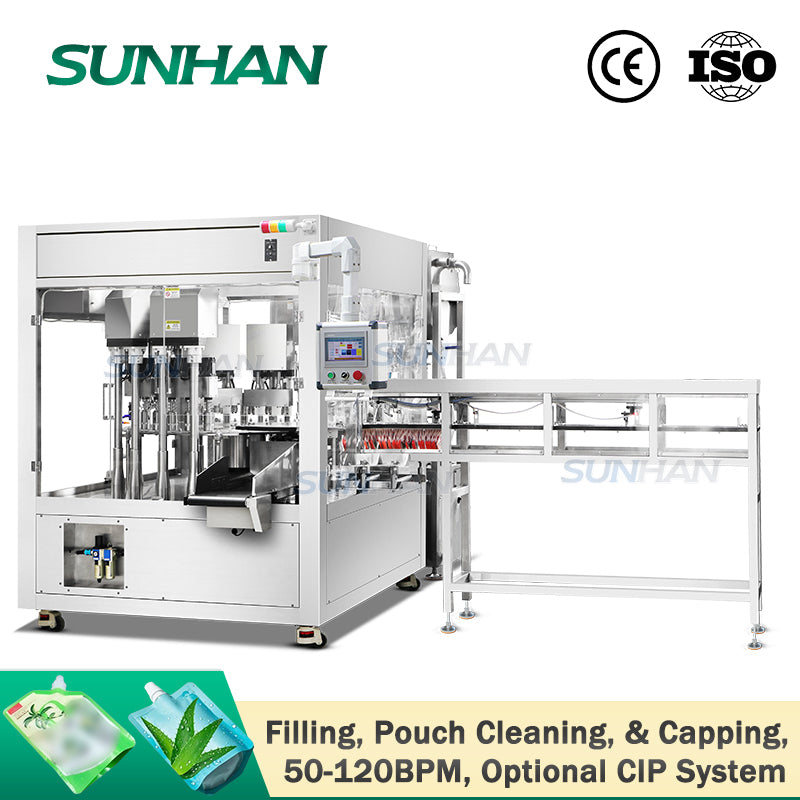 Macine Shhp Rotary Spout Pouch Filling Capping Machine | SH-AFC12M Pouch Packing ...