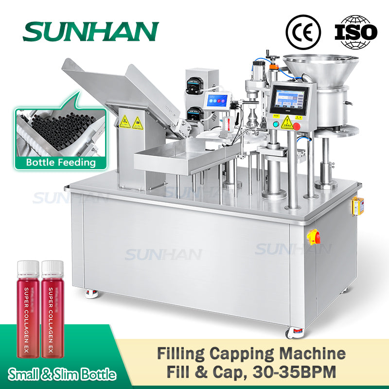 Collagen Machine Collagen Drink Vitamin Oil Small Bottle Liquid Filling Capping Machine ...
