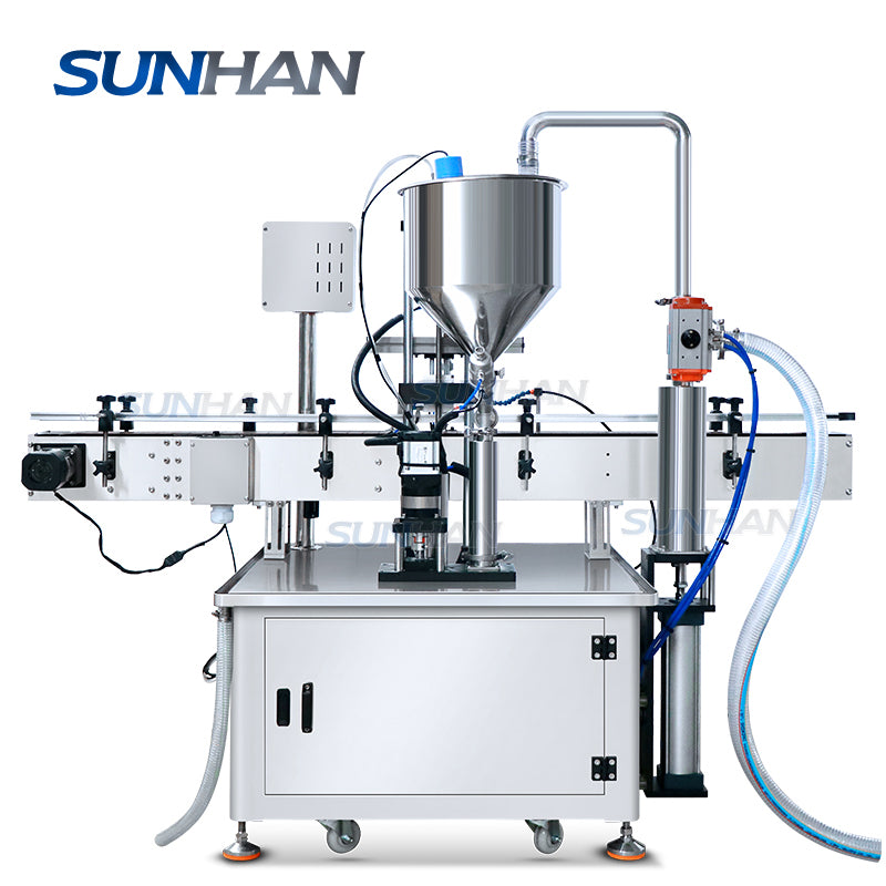 Source Cream Machine Servo Piston Pump Facial Cream Filling Machine With Feeding Pump ...