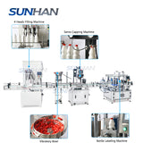 corrosive liquid filling capping labeling machine