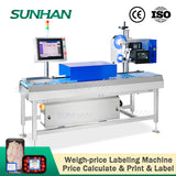 real-time weigh labeling machine