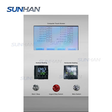 control panel of chocolate bean packaging machine