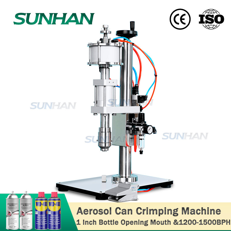 Aerosol Cans Crimping Machine | SH-YG25Q Sunscreen Spray Can Crimper ...