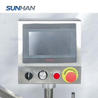 control panel of bottle capper for skin toner