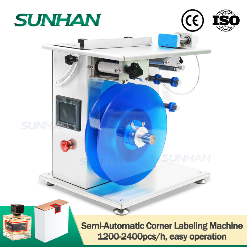 Corner Labelling Machine Right Angle Labeling Machine | SH-TB90B Corner Label Applicator ...