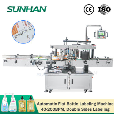 double sided flat bottle labeling machine