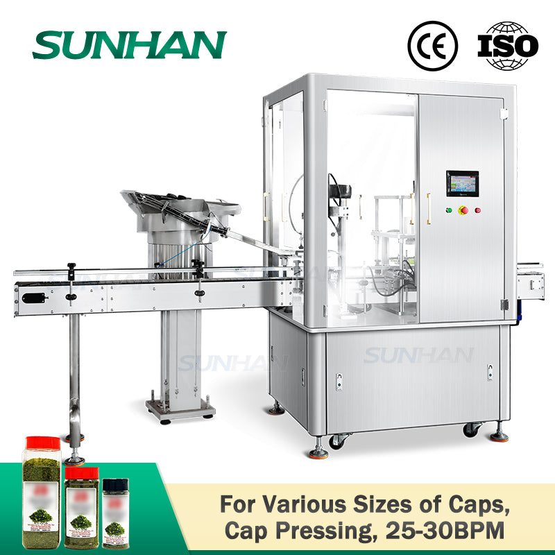 Cap Pressing Machine For Bottle | SH-VTYG02S Coffee Powder Capper ...