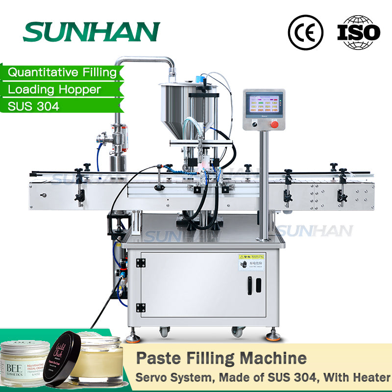 Source Cream Machine Servo Piston Pump Facial Cream Filling Machine With Feeding Pump ...
