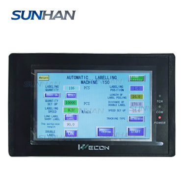 control panel of hang tag labeling machine