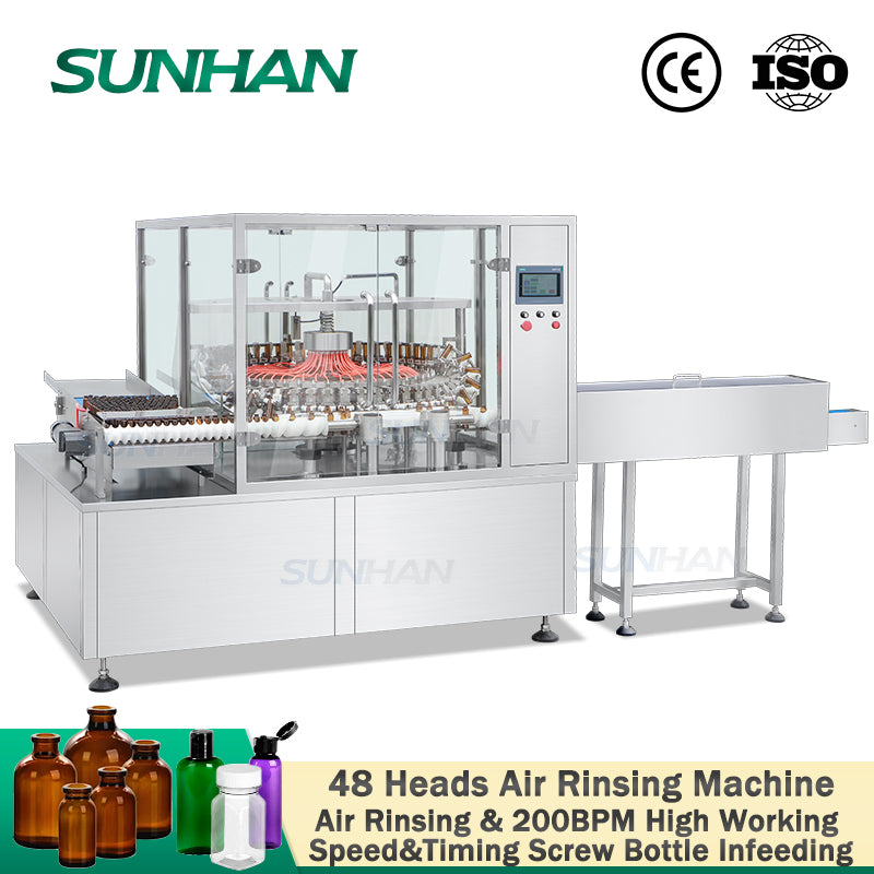 High Rincer Machine Rotary Vial Air Rinsing Machine | SH-WB48 Small Bottle Rinser – SUNHANPACK