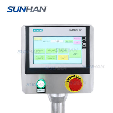 control panel of jar labeling machine