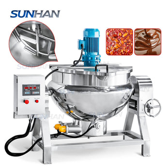 industrial cooking pot with mixer