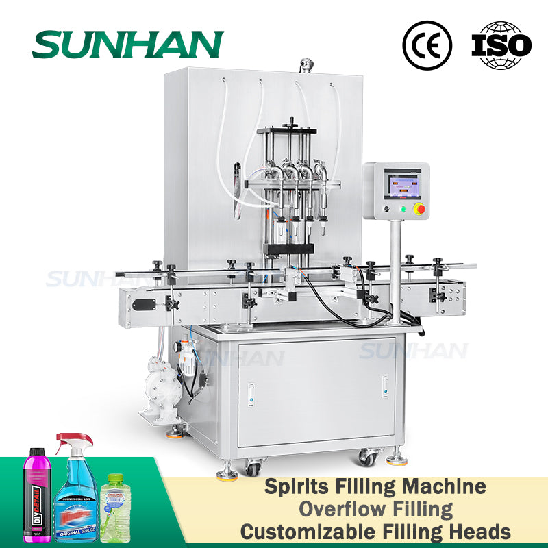 Automatic Spirits Foamy Liquid Bottle Fill-to-Level Filling Machine ...