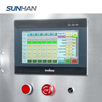 control panel of liquid filling machine