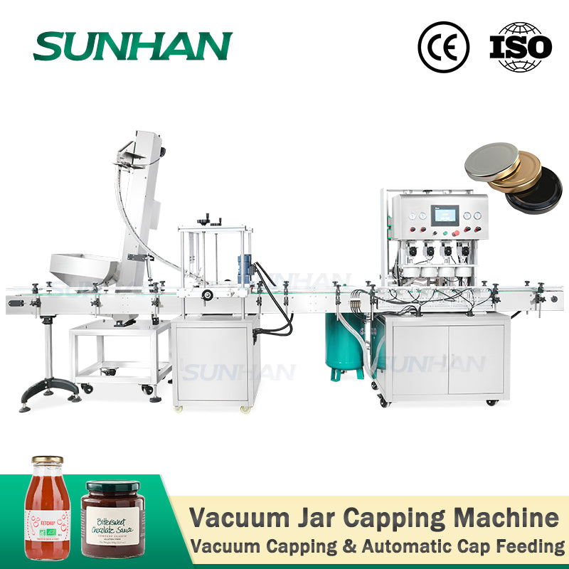 Metal Cap Vacuum Capping Machine | SH-XGVS1 Glass Jar Can Capper ...