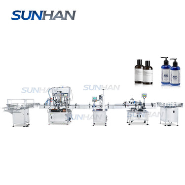 paste filling capping labeling line