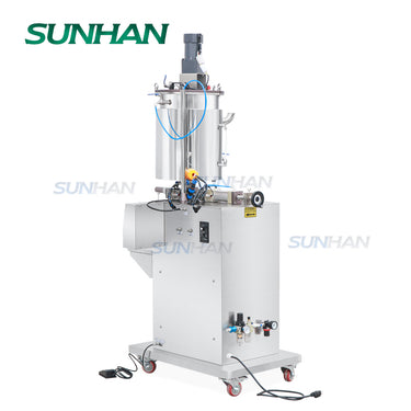 back side of mixing heating filling machine