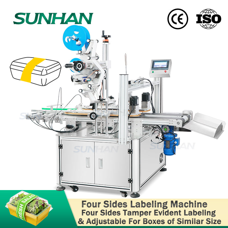 Automatic Labeling Machine For Trays | SH-TB831F Food Box Labeler ...