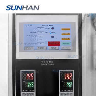 control panel of VFFS packing machine