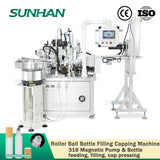 roller ball bottle essential oil filling capping machine