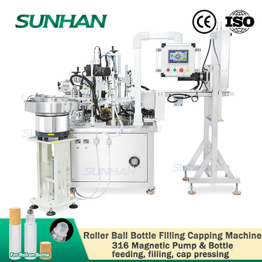 roller ball bottle essential oil filling capping machine