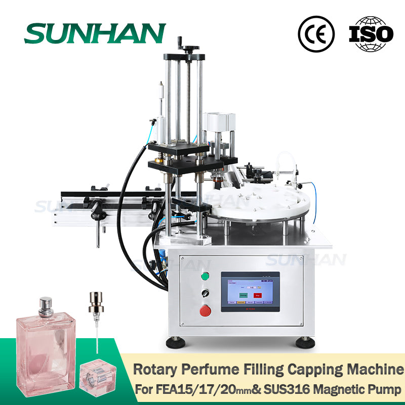 Perfume Filler Crimper | SH-AFC25 Rotary Perfume Filling Capping ...