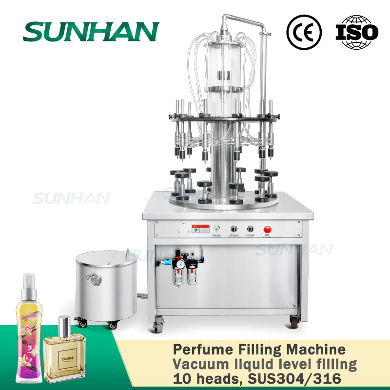 Rotary Perfume Filling Machine | SH-YTZL10V Negative Pressure Filler ...