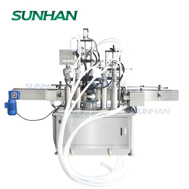 back side  of liquid paste filling machine