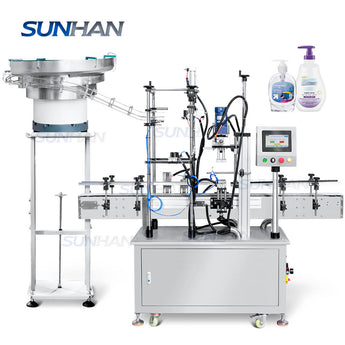 Full Automatic Shampoo Body Lotion Plastic Bottle Pump Head Caps Screw Tightening Capping Machine