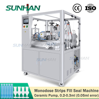 Автоматическая косметическая сыворотка, гель для глаз, жидкий раствор для носа, глазные капли, полоски с разовой дозой, керамический насос, машина для наполнения и запечатывания, моноблочное упаковочное оборудование