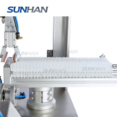 feeding structure of single dose strips packaging machine for serum