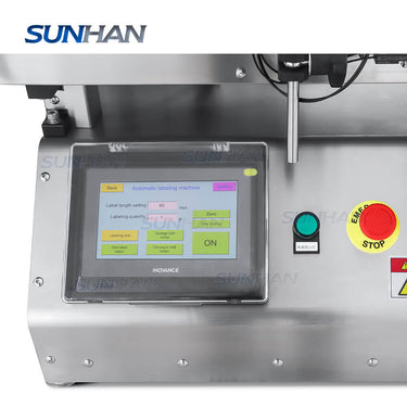 control panel of honey jar label applicator