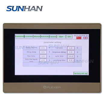 control panel of automotive fluids filling machine