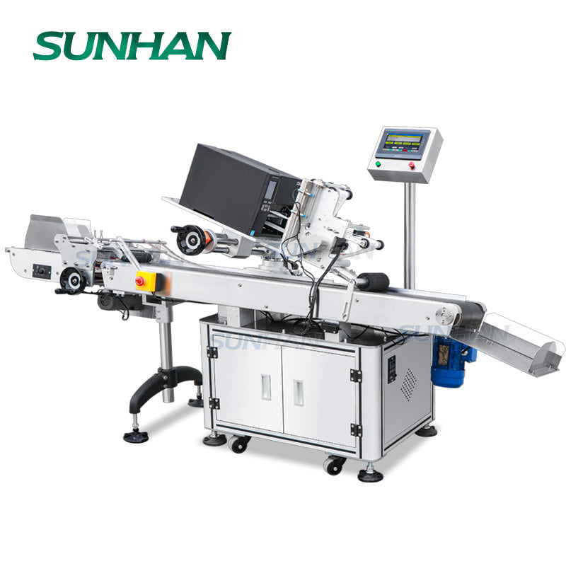 Side Case Labeler Top Side Labeling Machine With Label Printer | SH-TB163PO Flat Labeler ...