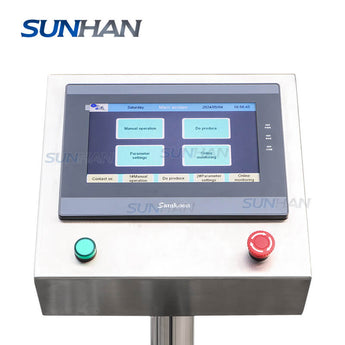 control panel of test tube labeling machine