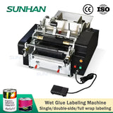 wet glue round jar labeler