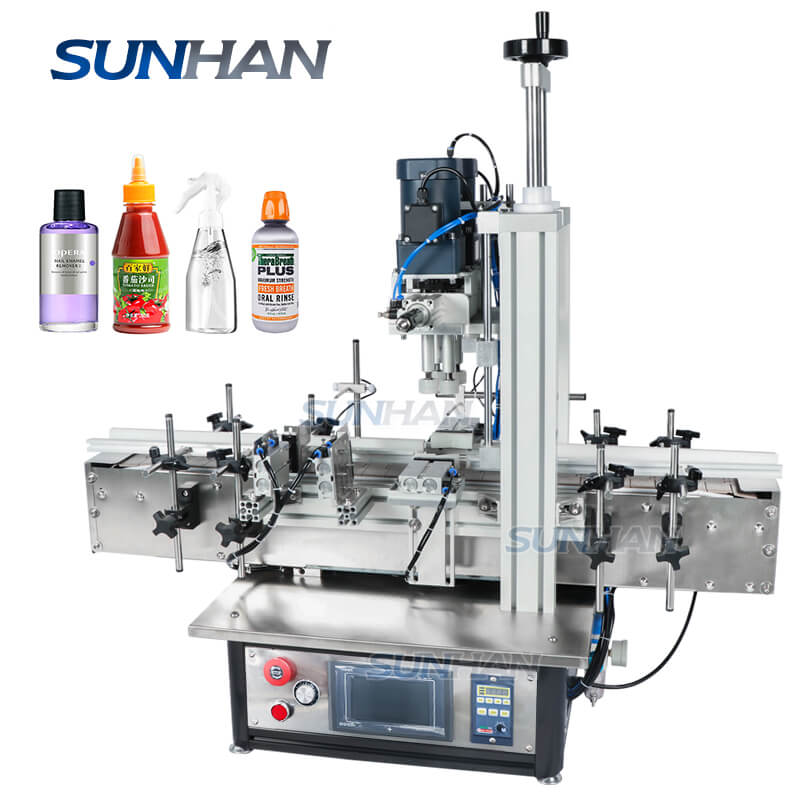 Trigger Capper Machine Desktop Automatic Dropper Bottle Capper Hand Gel Trigger Pump Head Bot ...