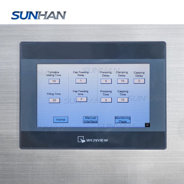 Control Panel of Cosmetic Cream Filling Capping Machine