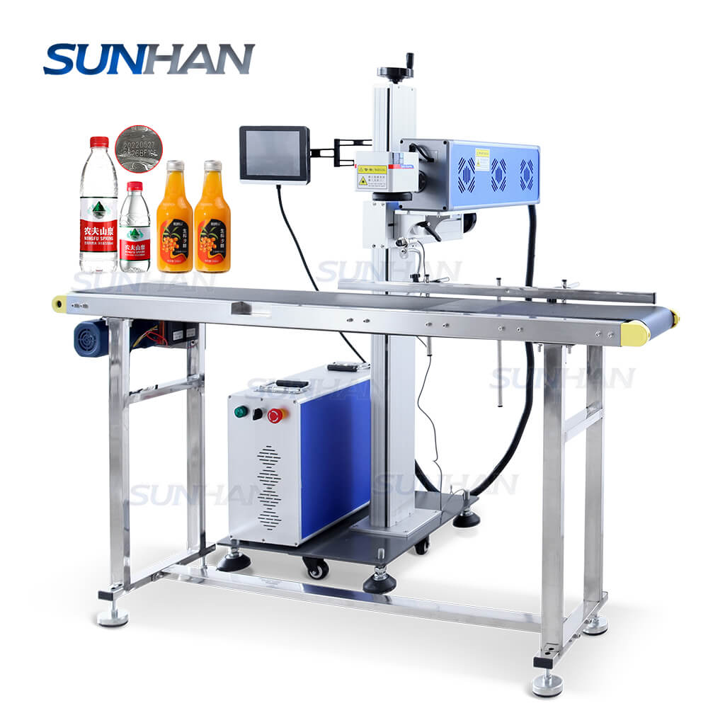 Automatic PET Beverage Bottles Logo Date CO2 Laser Coding Marking Mach ...