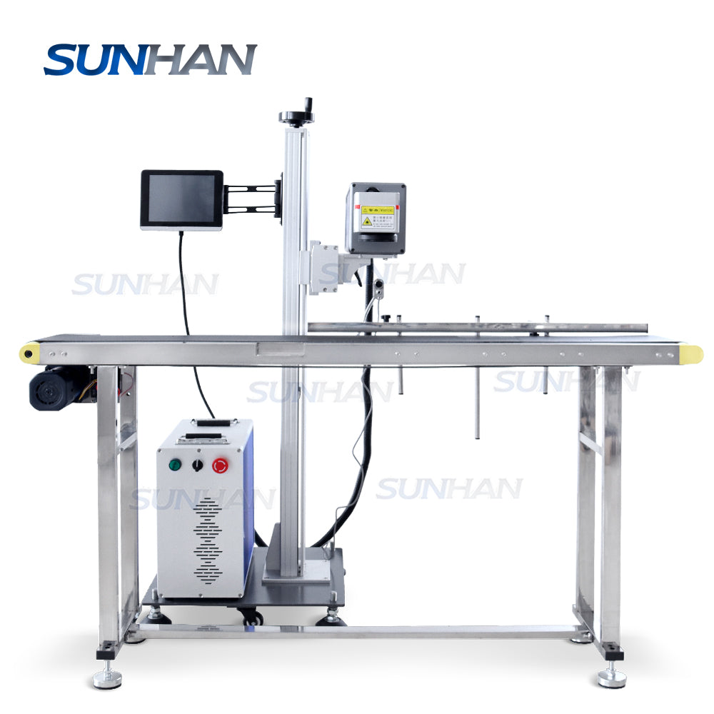 Coding Marking Machine Automatic PET Beverage Bottles Logo Date CO2 Laser Coding Marking Mach ...