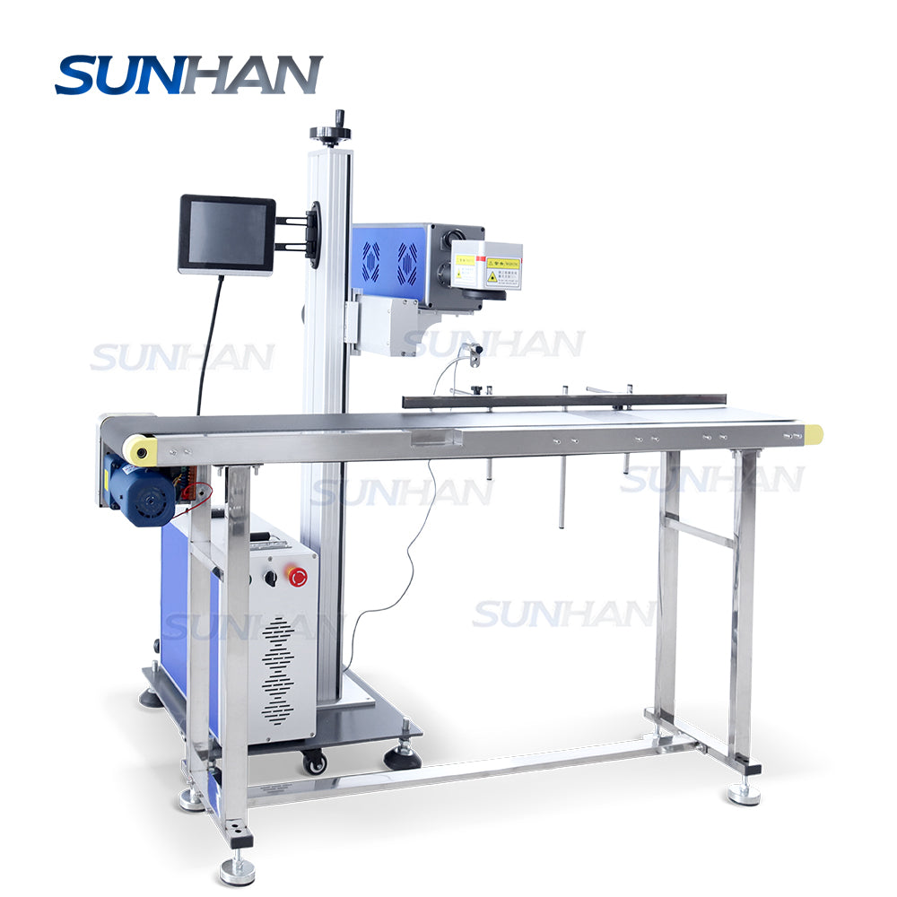 Coding Marking Machine Automatic PET Beverage Bottles Logo Date CO2 Laser Coding Marking Mach ...