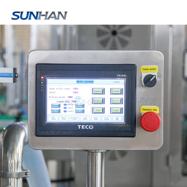 control panel of liquid soap filling machine