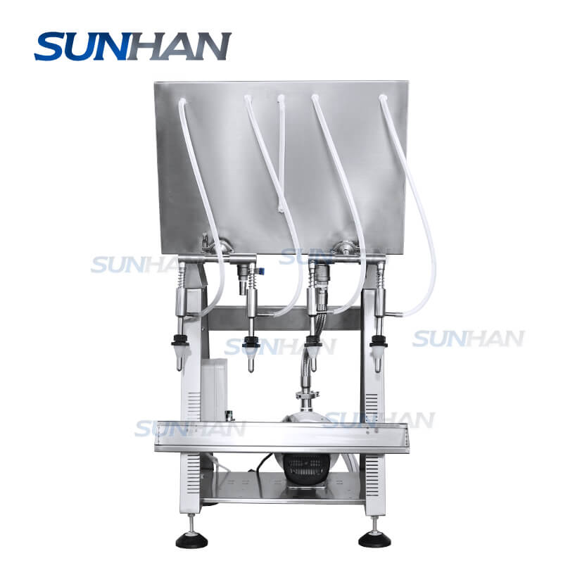Semi-automatic 4 Heads Wine Soft Drinks Beverage Soymilk Overflow Siph ...