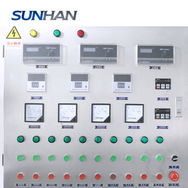 control panel of hand cream vacuum homogenizer mixer